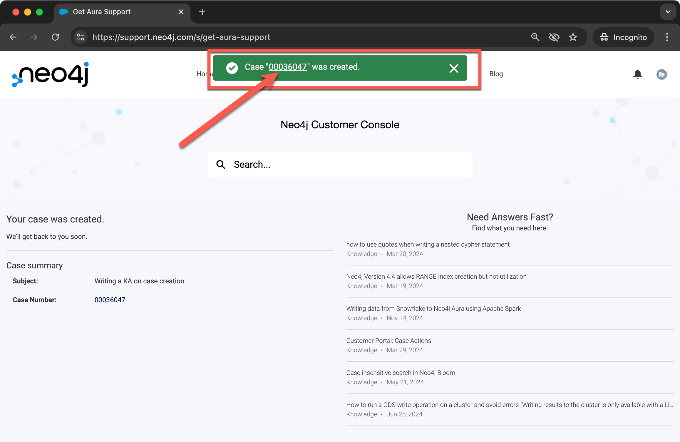 Customer Portal: How to Create a Case