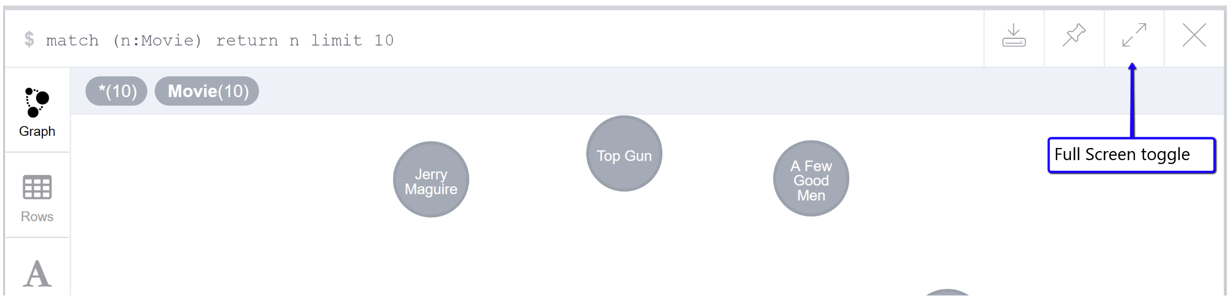 How do I zoom in/out within the graph visualization of the browser?